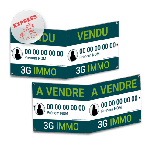 Panneau double 4 faces chez vous en 72H ! - 3G IMMO