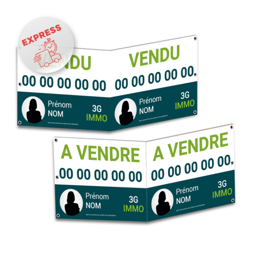Panneau double 4 faces chez vous en 72H ! - 3G IMMO