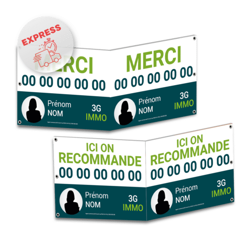 Panneau double 4 faces chez vous en 72H ! - 3G IMMO