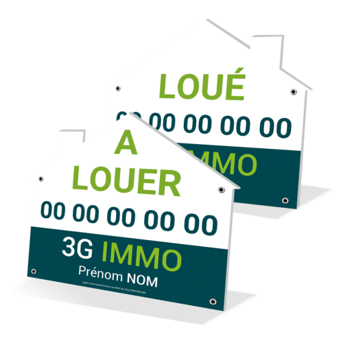 Panneau forme maison 80 x 80 cm - 3G IMMO