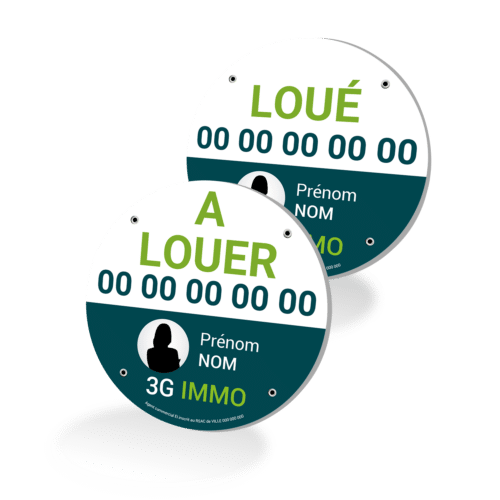 Panneau Akilux rond recto verso - 3G IMMO
