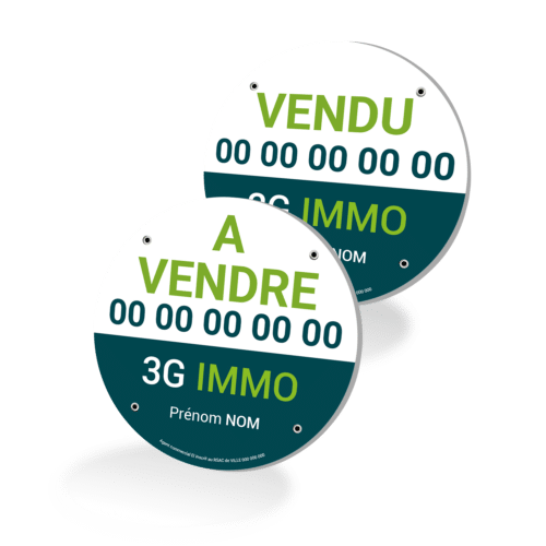Panneau Akilux rond recto verso - 3G IMMO