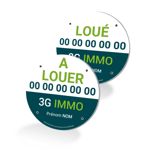 Panneau Akilux rond recto verso - 3G IMMO