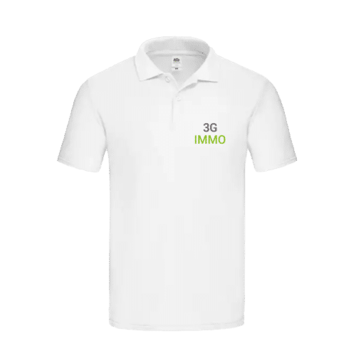 Polo Homme Broderie du logo sur le coeur - 3G IMMO