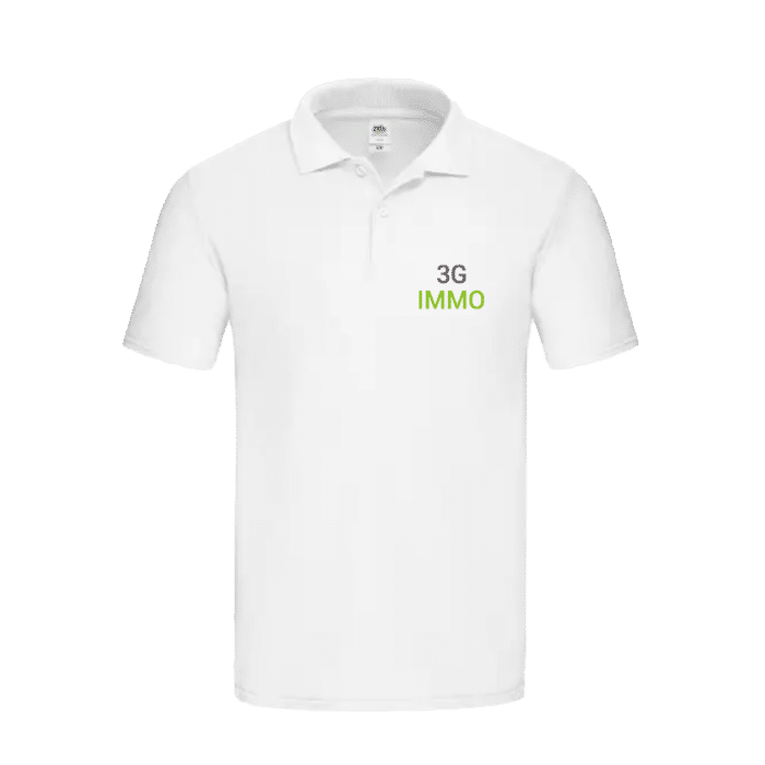 Polo Homme Broderie du logo sur le coeur - 3G IMMO