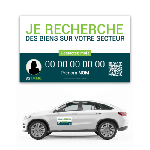 Magnet véhicule coupe droite - 3G IMMO