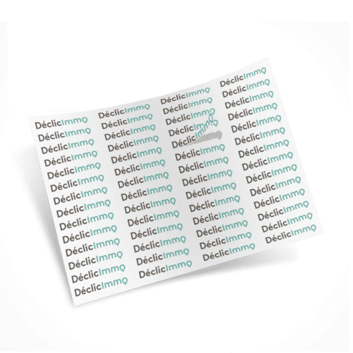 Planche Adhésif logo Déclic immo
