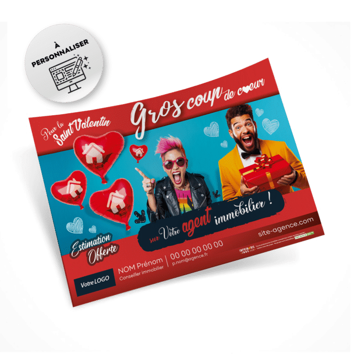 Flyers Saint Valentin A5 à personnaliser