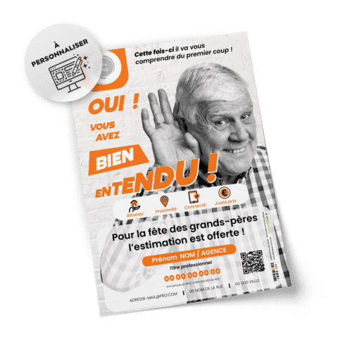 Flyers Fête des grands-pères A5 à personnaliser