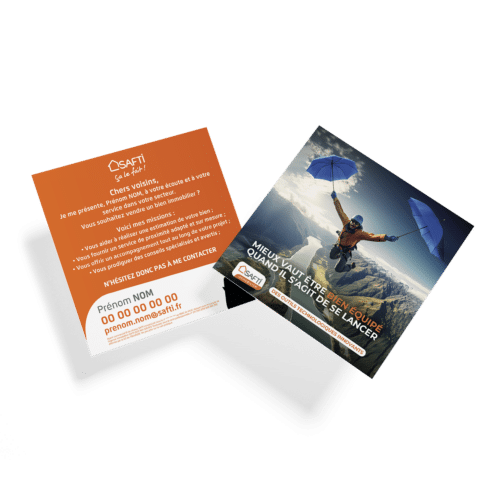 Flyers carrés 14,8 x 14,8 cm recto-verso - Safti