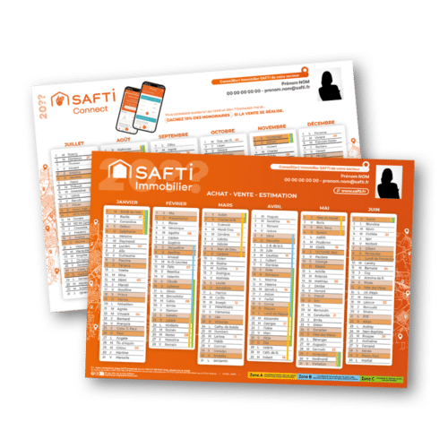 Calendrier A4, 350 grammes - Safti