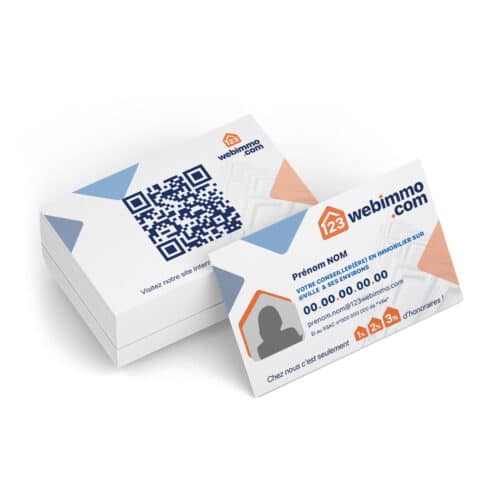 Carte de visite QR code contact - 123webimmo.com