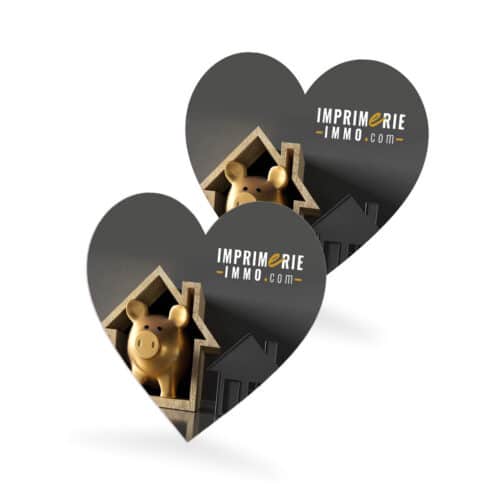 Flyers en forme de coeur recto verso