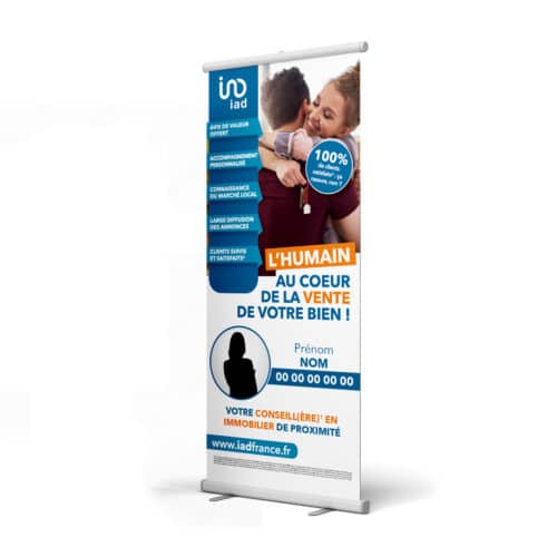 Roll-up économique 85 x 200 cm - IAD France
