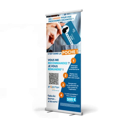 Roll-up économique 85 x 200 cm - IAD France