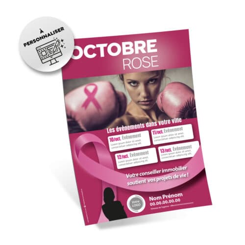 Flyers Octobre Rose A5 à personnaliser