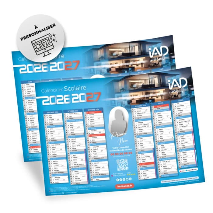 calendrier scolaire iad pas cher