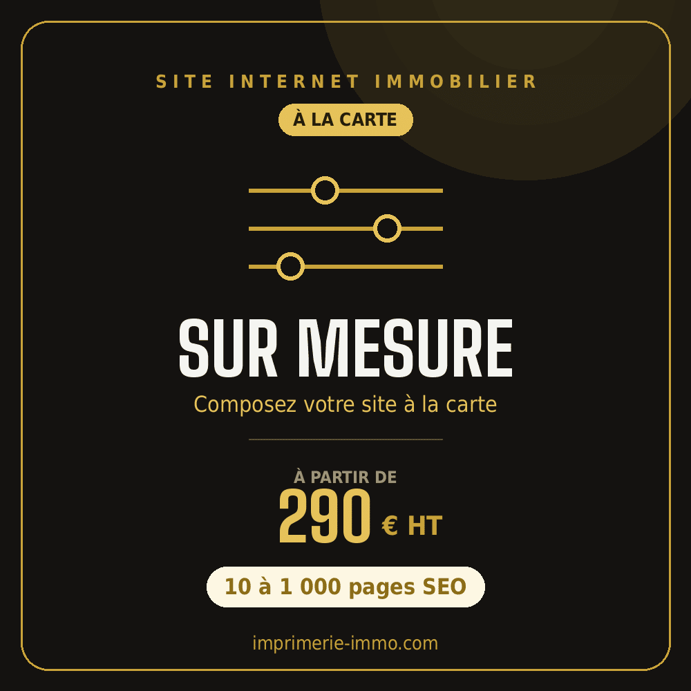 Site immobilier sur mesure
