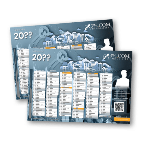 Calendrier A4, 250 grammes - 3%.COM