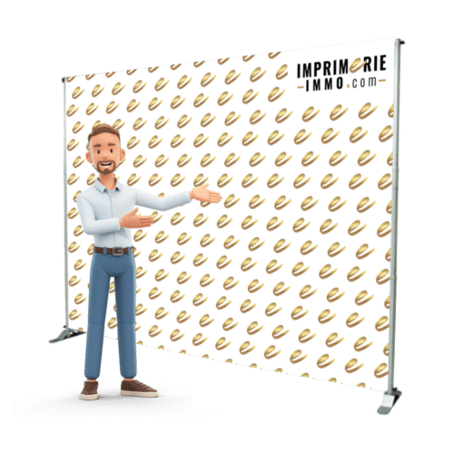 Photocall 240 x 240 cm sur tissu
